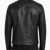Cafe Racer Black Leather Jacket For Men