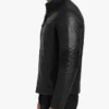 Cafe Racer Black Leather Jacket Men