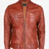Cafe Racer Brown Leather Jacket