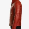 Cafe Racer Brown Leather Jacket Mens
