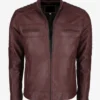 Cafe Racer Chocolate Brown Leather Jacket