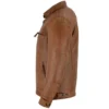 Cafe Racer Leather Brown Jacket