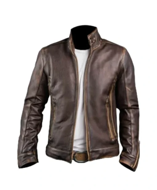 Cafe Racer Vintage Brown Jacket