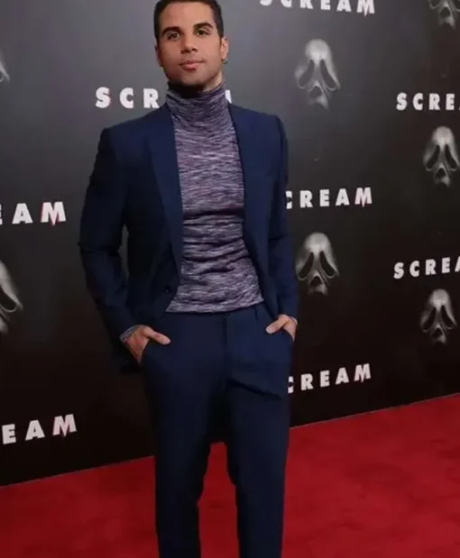 Chad Meeks-Martin Scream Blue Blazer Coat