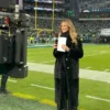 Charissa Thompson AFC Wild Card Playoffs Black Coat