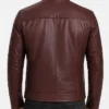 Chocolate Brown Cafe Racer Leather Jacket