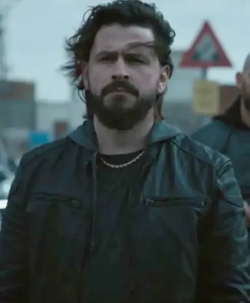 Christopher Abbott Kraven The Hunter Black Leather Jacket