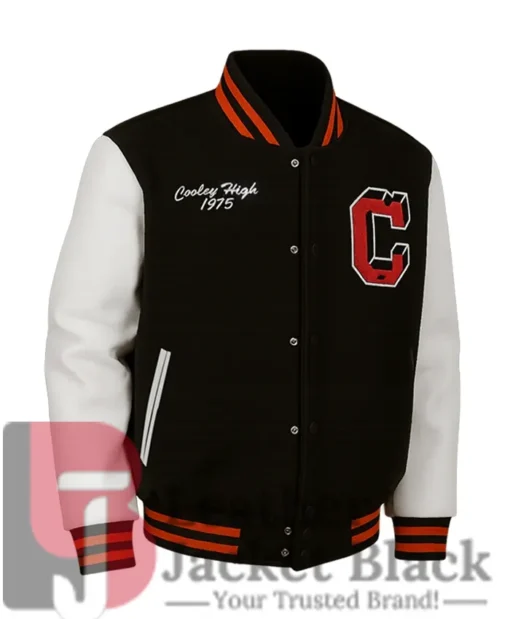 Cooley High Black And OFF-White Varsity Letterman Jacket