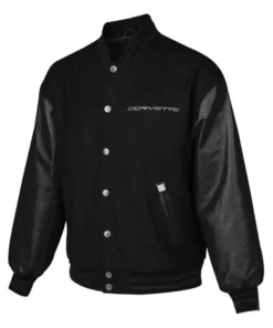 Corvette Black Letterman Varsity Jacket