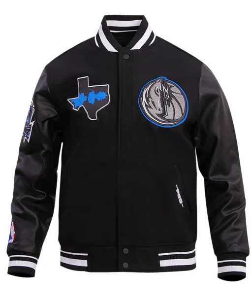 Dallas Mavericks Black Varsity Jacket