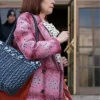 Elsbeth Carrie Preston Pink Plaid Coat