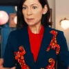 Elsbeth Carrie Preston Printed Navy Blue Blazer