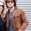 Fashion Show Aaron Taylor Johnson Brown Suede Jacket