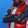 Fortnite Grind Red Quilted Puffer Zipper Vest