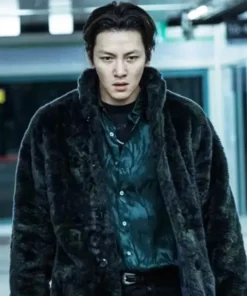 Gangnam-B-Side-Ji-Chang-wook-Black-Shearling-Jacket