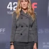 Get Now 42nd Torino Film Festival 2024 Sarah Jessica Parker Grey Coat For Sale