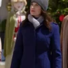 Get Now Believe in Christmas Beatrice Thompson Blue Wool Coat For Sale