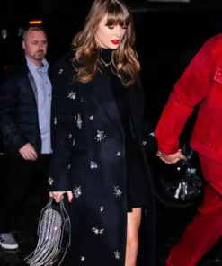 Get Now NYC Date Night Taylor Swift Black Wool Coat For Unisex