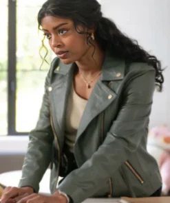 High Potential Daphne Leather Biker Jacket