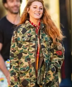 It Ends With Us Blake Lively Camo Print Jacket