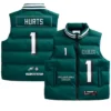 Jalen Hurts Philadelphia Eagles Off Season Player Green Puffer Vest