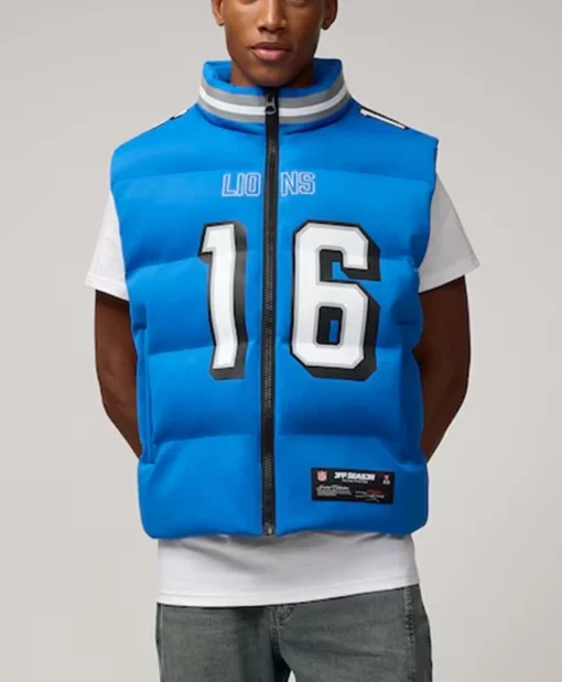 Jared Goff Detroit Lions Off Season Player Puffer Vest