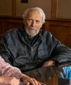 Juror #2 Clint Eastwood Black Leather Jacket