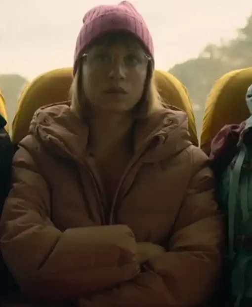 Keila Berlin 2024 Michelle Jenner Pink Puffer Jacket With Hood