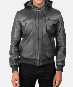 Klaus Mikaelson The Originals Diaries Joseph Morgan Black Leather Hooded Jacket