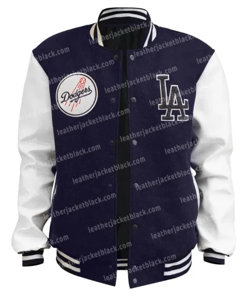 LA Dodgers Navy And White Varsity Jacket