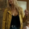 Landman Ali Larter Gold Leather Jacket