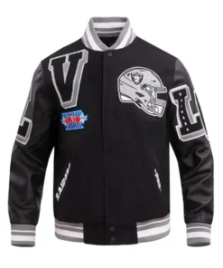 Las Vegas Raiders Black Varsity Jacket