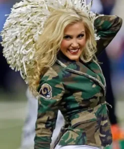 Los Angeles Rams Cheerleaders Camouflage Cotton Coat