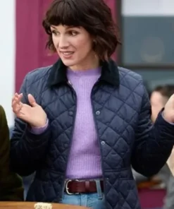 Love Of The Irish Shenae Grimes-Beech Blue Quilted Jacket