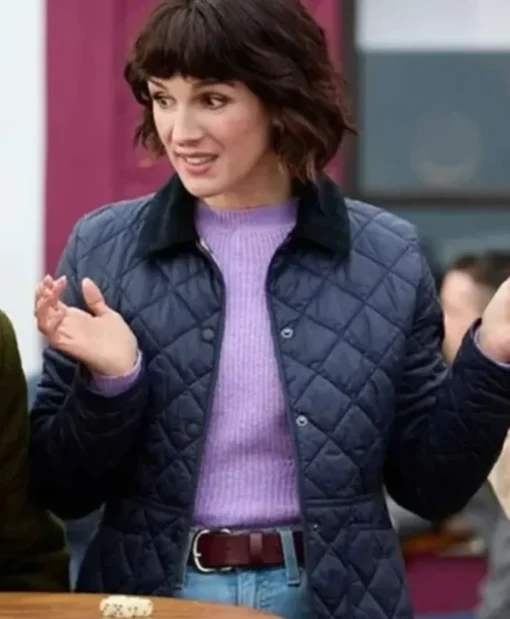 Love Of The Irish Shenae Grimes-Beech Blue Quilted Jacket