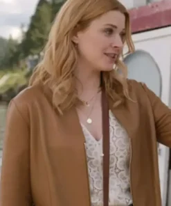 Alternative view of Melinda Monroe Virgin River S06 Brown Leather Coat