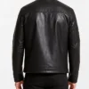 Men Motorcycle Black Leather Jacket