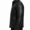 Mens Cafe Racer Black Stylish Leather Jacket