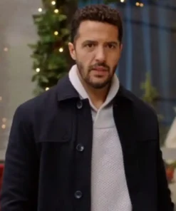 Mom’s Christmas Boyfriend Zach Smadu Blue Peacoat