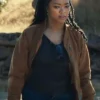 My Dead Friend Zoe 2025 Sonequa Martin-Green Brown Bomber Jacket