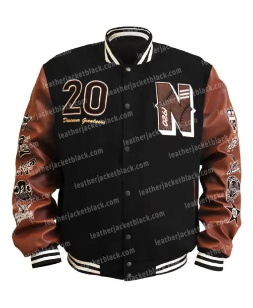 Negro League Baseball Brown And Black Varsity Jacket