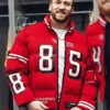 OFF-Season Kristin Juszczyk 49ers Red Puffer Jacket