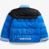 OFF Season x NFL Team Detroit Lions Blue And Black Puffer Jacket