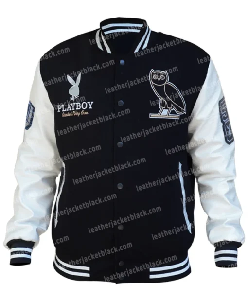 OVO Black And White Varsity Jacket