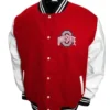 Ohio State Buckeyes Graduate Red And White Varsity Jacket