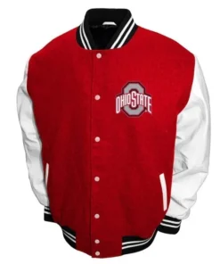 Ohio State Buckeyes Graduate Red And White Varsity Jacket