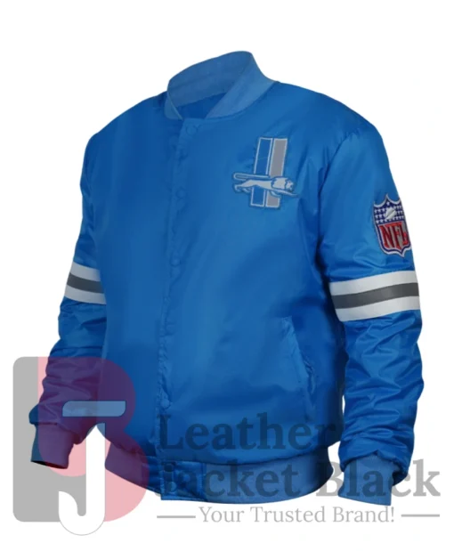Buy Now NFL Detroit Lions 80s Sky Blue Varsity Jacket - Men And Women