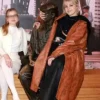 Regina George Mean Girls Movie Event 2024 Reneé Rapp Brown Leather Trench Coat