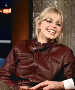 Renee Rapp Red Leather Jacket