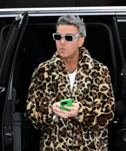Robbie Williams Leopard-Printed Coat